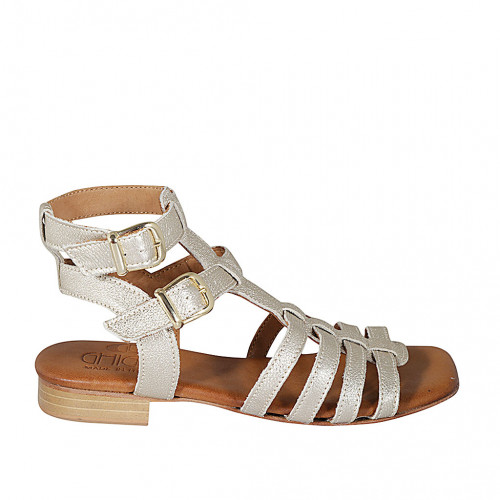 Woman's sandal with buckles in...