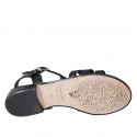 Sandale pour femmes avec courroie en cuir noir talon 2 - Pointures disponibles:  32, 33, 34, 42, 43, 44