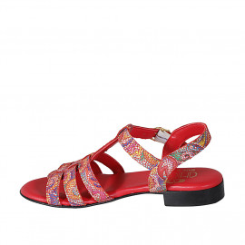 Woman's strap sandal in red... 2