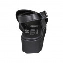 Sandalo da donna in pelle nera con zeppa 4 - Misure disponibili: 42, 43, 44