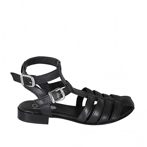 Woman's sandal with ankle straps in...