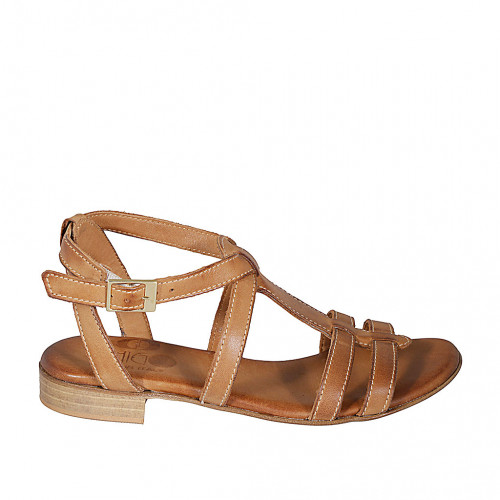 Woman's sandal with ankle strap in...