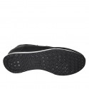 Woman's laced shoe with removable insole in black leather heel 3 - Available sizes:  42