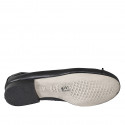 Ballerine pour femmes en cuir noir avec noeud et bout droit talon 2 - Pointures disponibles:  32