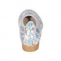 Ballerine pour femmes en cuir blanc imprimé multicouleur talon 2 - Pointures disponibles:  32, 33, 34, 42, 43, 44, 45