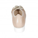 Ballerine avec chaîne pour femmes en cuir rose talon compensé 3 - Pointures disponibles:  32, 43, 44