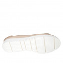 Ballerine avec chaîne pour femmes en cuir rose talon compensé 3 - Pointures disponibles:  32, 43, 44