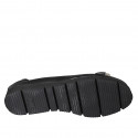 Ballerine avec chaîne pour femmes en cuir noir talon compensé 3 - Pointures disponibles:  32, 33