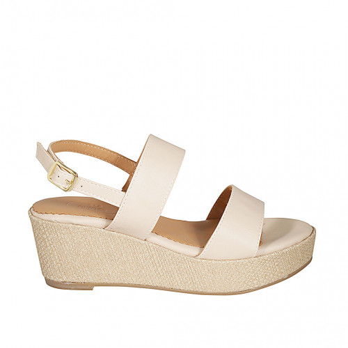 Damensandale mit Plateau aus...