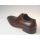 Chaussure derby à lacets en cuir marron - Pointures disponibles:  50