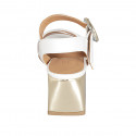Sandale pour femmes avec courroie en cuir blanc talon 5 - Pointures disponibles:  32, 34, 42, 43, 45, 46