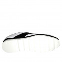 Chaussure à lacets pour femmes en cuir blanc et noir talon compensé 2 - Pointures disponibles:  33, 42, 43, 44, 45