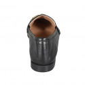 Woman's pointy mocassin with accessory in black leather heel 2 - Available sizes:  32
