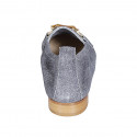 Mocassin pour femmes avec accessoire en daim type denim bleu foncé talon 2 - Pointures disponibles:  33, 43, 44, 45