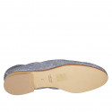 Mocassin pour femmes avec accessoire en daim type denim bleu foncé talon 2 - Pointures disponibles:  33, 43, 44, 45