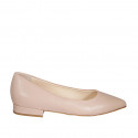 Ballerine à bout pointu pour femmes en cuir rose talon 2 - Pointures disponibles:  32, 44, 45