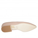 Ballerine à bout pointu pour femmes en cuir rose talon 2 - Pointures disponibles:  32, 44