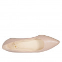 Ballerine à bout pointu pour femmes en cuir rose talon 2 - Pointures disponibles:  32, 44