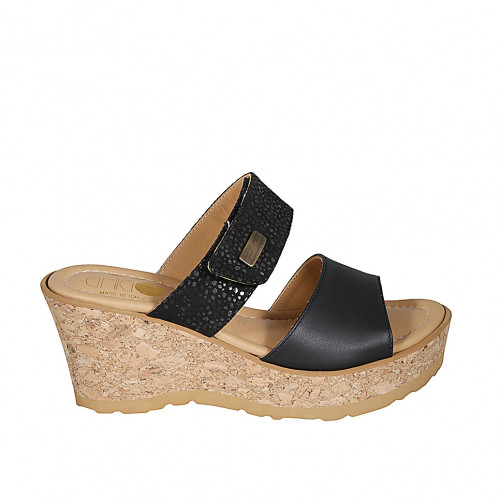 Woman's mules with velcro strap in...