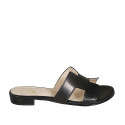 Mules in black leather heel 2 - Available sizes:  33, 42, 43, 45