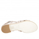 Sandalia para mujer en piel rosa claro tacon 2 - Tallas disponibles:  32, 33