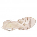 Sandale pour femmes en cuir rose clair talon 2 - Pointures disponibles:  32, 33