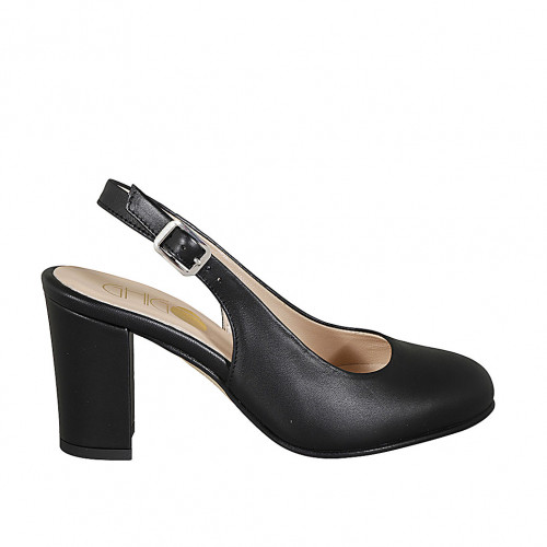 Woman's slingback pump with rounded...