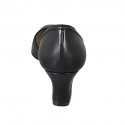 Zapato para mujer con corte lateral en piel negra tacon 5 - Tallas disponibles:  33, 43, 44, 45