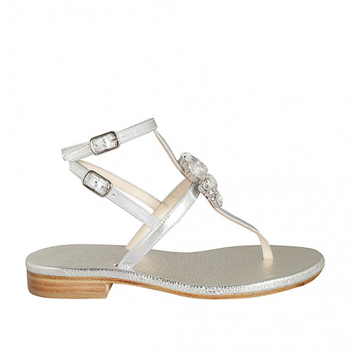 Woman's thong sandal with strap and...