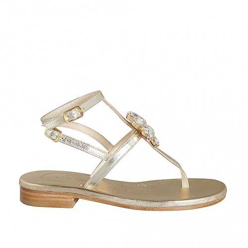 Woman's thong sandal with strap and...