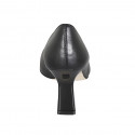 Zapato de salón puntiagudo para mujer en piel de color negra tacon 7 - Tallas disponibles:  32, 34, 43, 45