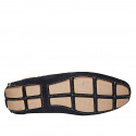 Mocassin à lacets et semelle amovible pour hommes en daim bleu - Pointures disponibles:  36, 50, 53