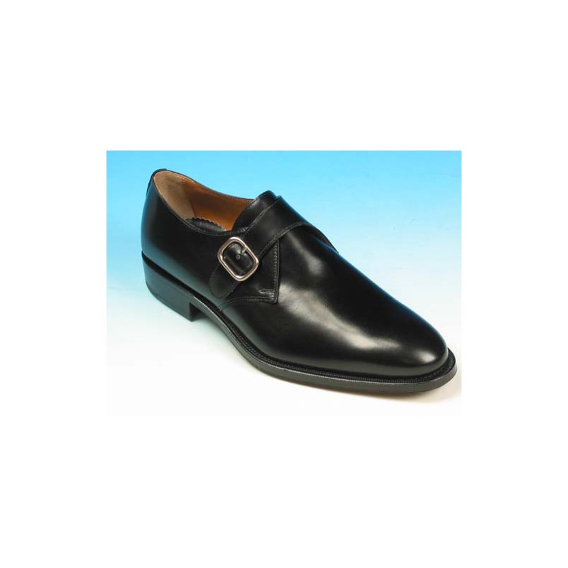 Zapato elegante con hebilla para hombre en piel negra - Tallas disponibles:  51, 52