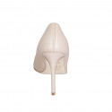 Escarpin à bout pointu pour femmes en cuir rose talon 10 - Pointures disponibles:  33, 43, 45