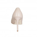 Woman's pointy pump shoe in light pink leather heel 10 - Available sizes:  42, 43, 44, 45, 46