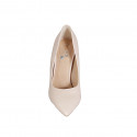 Escarpin à bout pointu pour femmes en cuir rose talon 10 - Pointures disponibles:  33, 43, 45