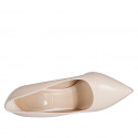 Escarpin à bout pointu pour femmes en cuir rose talon 10 - Pointures disponibles:  33, 43, 45