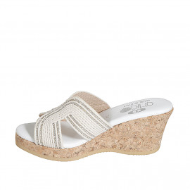 Woman's mules in white rope... 2