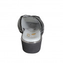 Mule pour femmes en cuir imprimé et daim imprimé noir talon compensé 4 - Pointures disponibles:  42, 43
