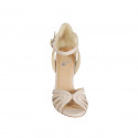 Zapato para mujer abierto de tiras con cinturon al tobillo en piel color nude y tacon stiletto 10 - Tallas disponibles:  32, 33, 34, 42, 43, 44, 45, 46