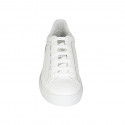 Man's laced shoe with removable insole in white leather - Available sizes:  36, 37, 38, 46, 47, 48, 49, 50, 51