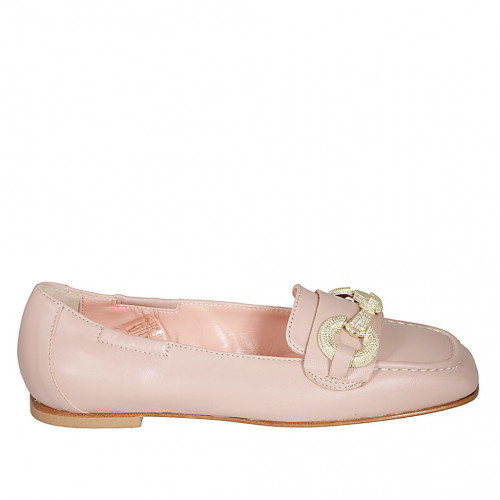 Woman's loafer with squared tip and...
