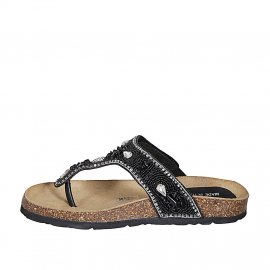 Woman's thong mule in black... 2