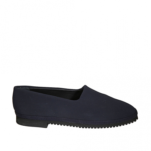 Mocassin frioulanes pour femmes en tissu elastique belu foncé talon 2 - Pointures disponibles:  33, 34, 35