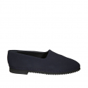 Mocassin frioulanes pour femmes en tissu elastique belu foncé talon 2 - Pointures disponibles:  33, 34, 35