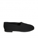 Mocassin frioulanes pour femmes en tissu elastique noir talon 2 - Pointures disponibles:  35