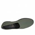 Mocassin frioulanes pour femmes en tissu elastique vert talon 2 - Pointures disponibles:  32, 33, 35, 42, 43, 44