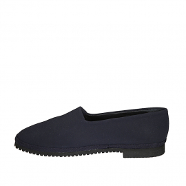 Woman's friulian mocassin in dark blue elastic fabric heel 2 - Available sizes:  33, 34, 35 2