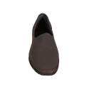 Mocassin frioulanes pour femmes en tissu elastique marron talon 2 - Pointures disponibles:  33, 35, 44