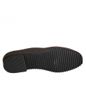 Mocassin frioulanes pour femmes en tissu elastique marron talon 2 - Pointures disponibles:  33, 35, 44